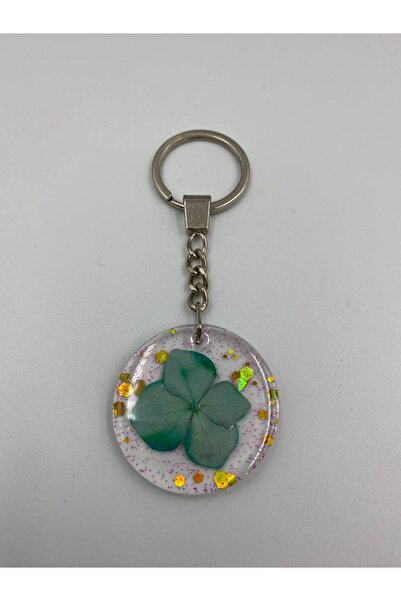 Melkady Aksesuar MelKady 505YE - ميدالية مفاتيح على شكل زهرة إيبوكسي ثلاثية ا...