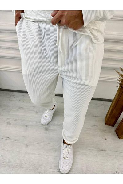 elkumoda Παντελόνι Φούτερ Φυσικό Βαμβακερό Παντελόνι Φούτερ Παντελόνι