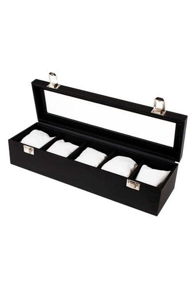 STAND MARKET Watch Box 5 Pieces Black Inside Black
