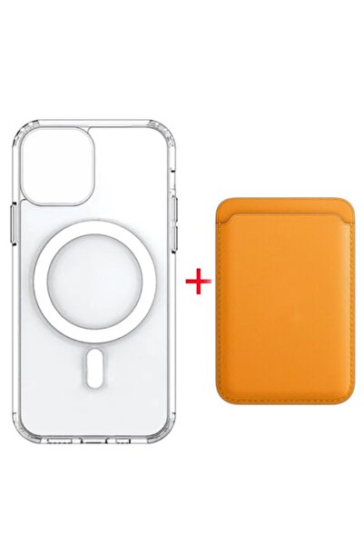 piblue Transparentna futrola sa Magsafe funkcijom + držač kartice kompatibila...