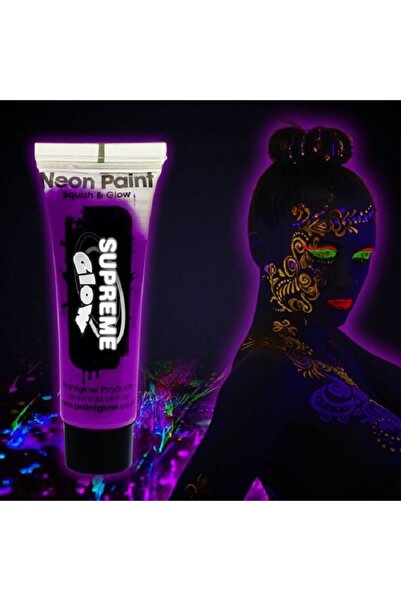 Genel Markalar Karanlıkta Parlayan Fosforlu Neonlu Glow Parti Yüz Boyası Vücu...