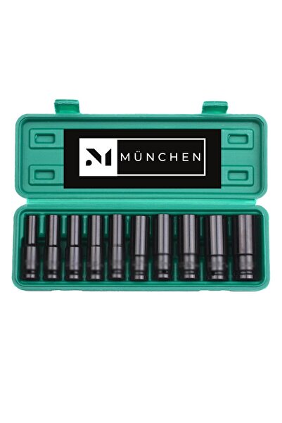 Rapco 10 Parça 1/2 Siyah Darbeli Uzun Lokma