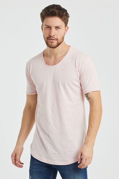 Tarz Cool Ροζ Ανδρικό T-Shirt - Dirty Collar, Casual, Tcpsr12s