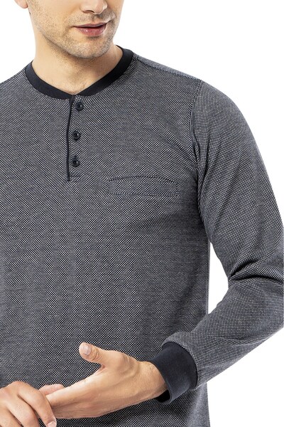 ERDEM İÇ GİYİM 2022f-4 Füme Erdem Erkek Kışlık Pijama Takımı