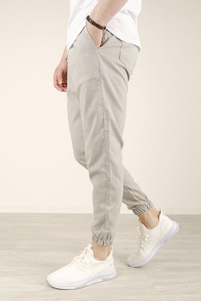 Oksit Wendy Slim Fit Men's Jogger Pants with Elastic Waist and Leg Legs