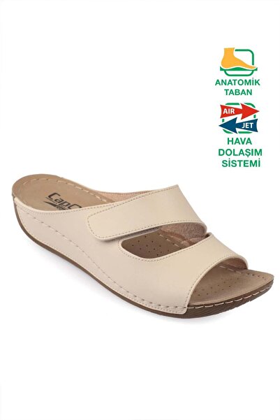 Capone Outfitters Γυναικείες ανατομικές παντόφλες Comfort Capone Z0381 Beige