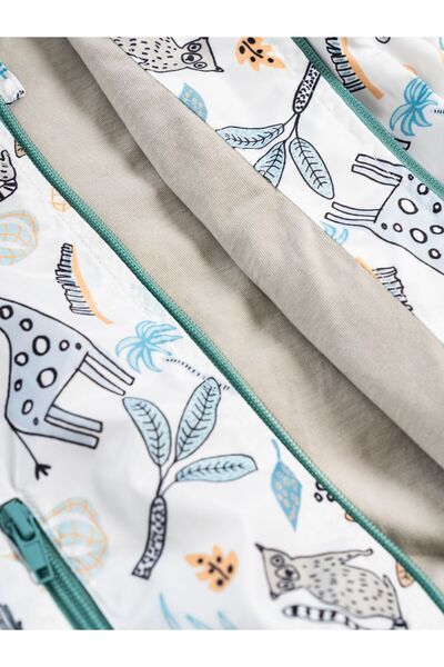 Melomio Baby Kids Hooded Waterproof Seasonal Waterproof Raincoat Combed Cotton Lined