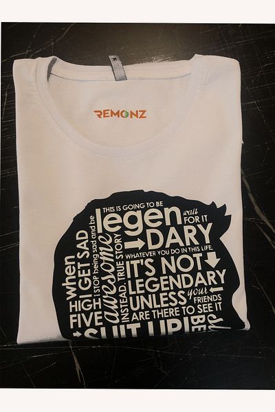 remonz Barney Stinson Printed 100% Cotton Black Oversize T-shirt