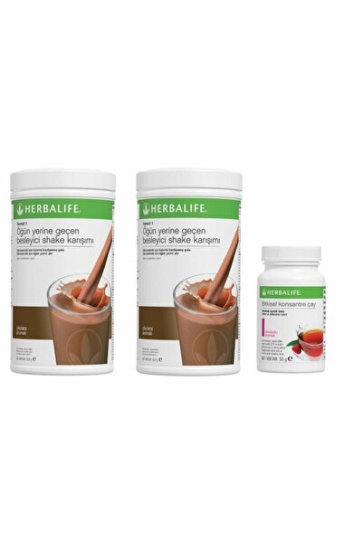 Herbalife Ekonomik Paket (2 Adet Çikolatalı Shake Ve Ahududulu Çay) Kilo Verm...