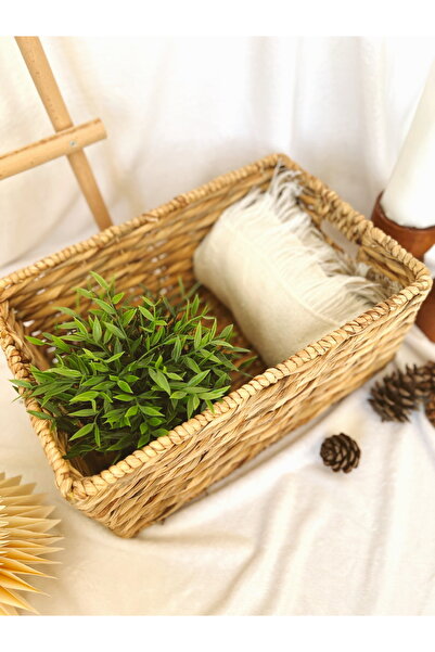 KaiHome Hasır Sağlam Dikdörtgen Orta Boy Düzenleyici/sepet