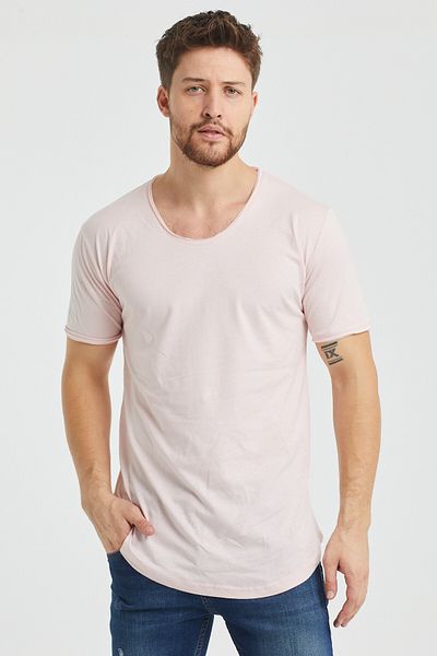 Tarz Cool Ροζ Ανδρικό T-Shirt - Dirty Collar, Casual, Tcpsr12s