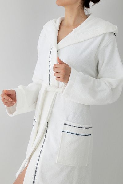 COTTONMANIA Profundo Robe Cloud - Extra Soft, Modern and Special Design 100% Cotton Unisex Hooded Bathrobe