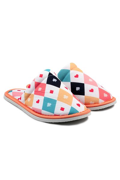 Chochili Παντόφλες σπιτιού με μαλακή σόλα Unisex White Poker