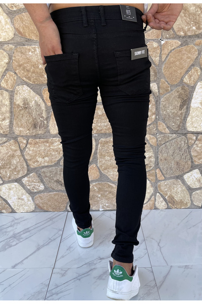 Dr Dnm Remix Чоловічі джинси Skinny Fit з лайкри однотонні чорні