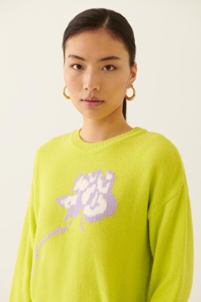 Perspective Γυναικεία πλεκτή μπλούζα Illas Pistachio Green Color