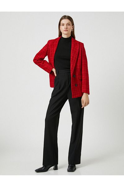 Koton Glitzernde Hose mit weitem Bein und hoher Taille