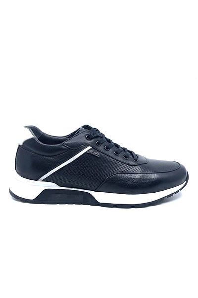 Fosco Men's Black Genuine Leather Sneakers Shoes 2514 306 922