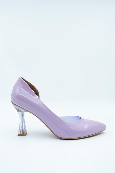 Modabuymus Pantofi cu toc stiletto transparent liliac - Solus