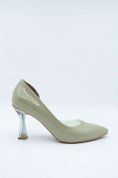 Modabuymus Green Transparent Stiletto Goblet Heeled Shoes - Solus
