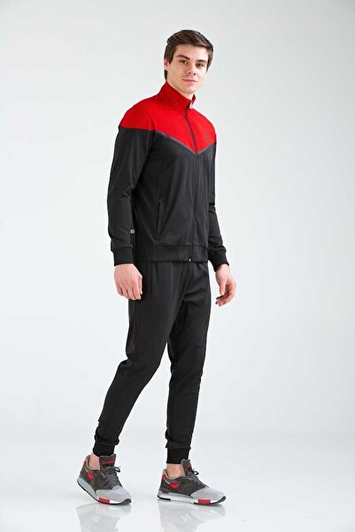 UMBRO Ta-0012 Erkek Eşofman Takımı Siyah - Kırmızı