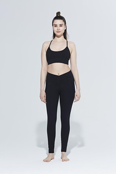 Comm-Ci Дълги спортни клинове от органичен памук с джоб на талията Lenora Bla...