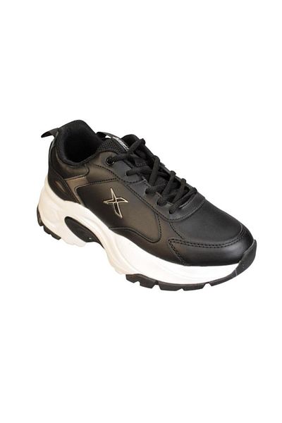 Kinetix KINETIX Women's Black Skin White Thick Sole Sneacer Casual Sports Shoes
