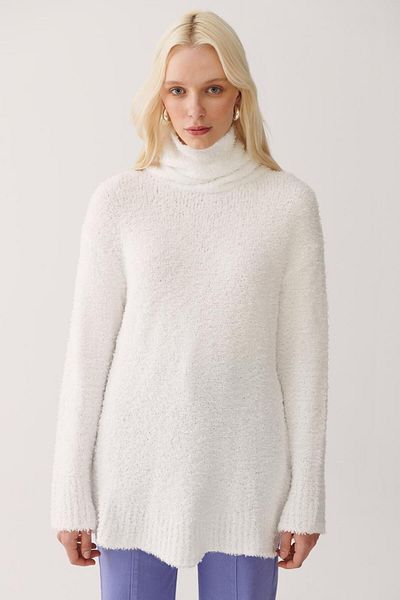 Perspective Illas Ecru Color Women's Knitwear Blouse