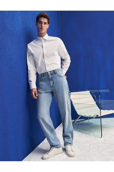 Koton Pantaloni largi din denim cu croiala largi - Steve Jean