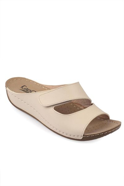 Capone Outfitters Capone Z0381 Beige Women's Comfort Anatomic Slippers