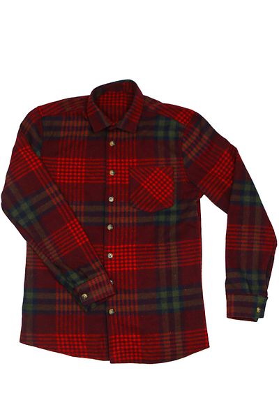 ASG TEKSTİL Мъжка риза Lumberjack в бордо червено-зелено-райе