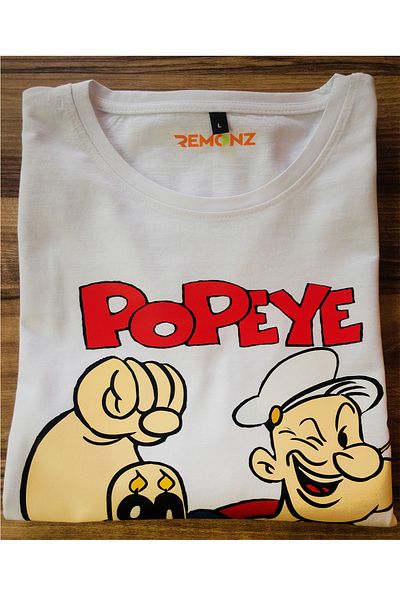 remonz Popeye (POPEYE) Printed 100% Cotton Oversize T-shirt