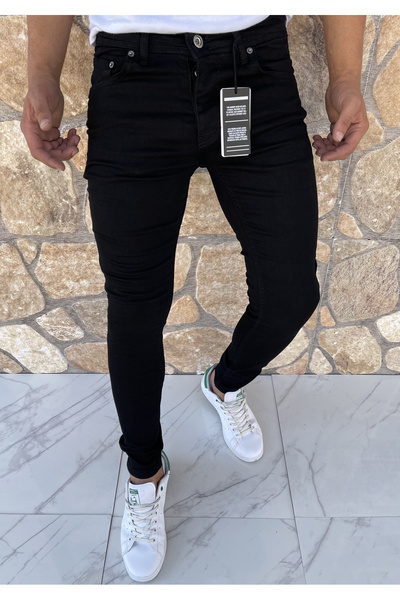 Dr Dnm Remix Чоловічі джинси Skinny Fit з лайкри однотонні чорні