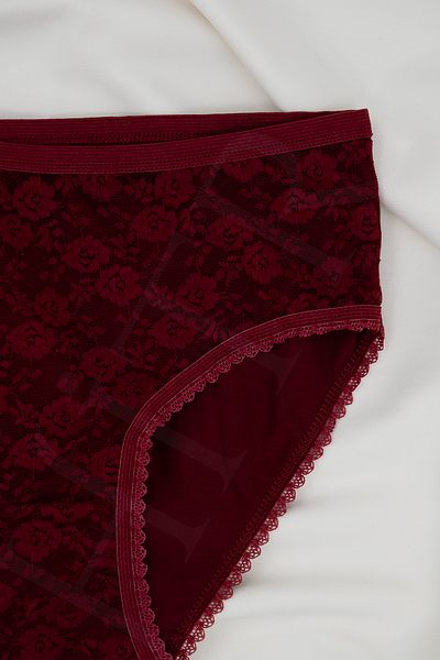 HİTRA Chiloți de damă din dantelă florală Spate Bumbac Slip de culoare uni Lenjerie de corp confortabilă și respirabilă