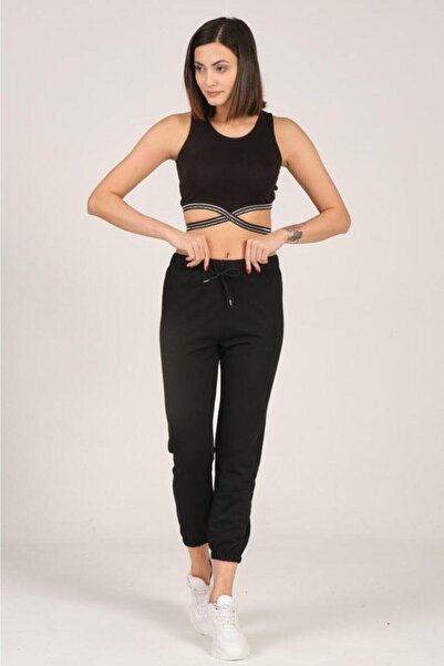 Mezzo بنطال رياضي نسائي بخصر وأرجل مطاطية