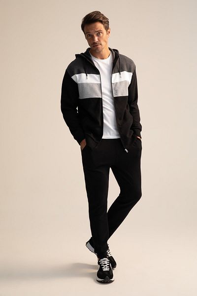 DeFacto Comfort Fit Hooded Zipper Cardigan