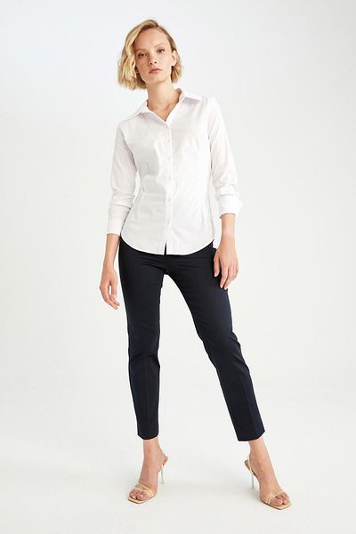 DeFacto Valentina Cigarette Satin Trousers - Straight Leg
