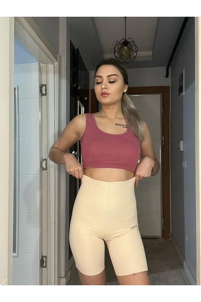 SAUNA SUIT Corset cu pantaloni scurți cu talie înaltă, tăiați cu laser