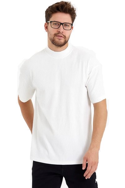 Generic Brand Men's Half-Neck Regular Comfortable Cut T-Shirt