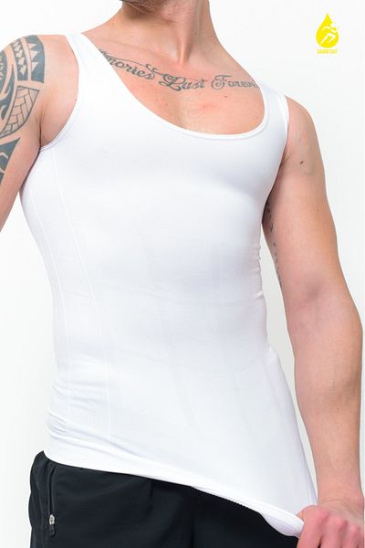 SAUNA SUIT Firming Recovery Body Shaper White Premium Fitness Corset Athlete