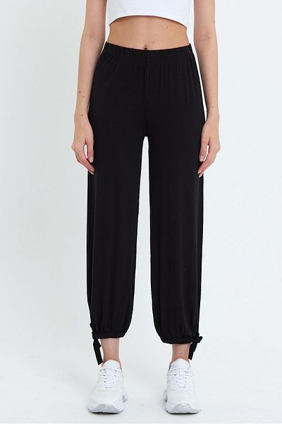 ESPİNA Women's Adjustable Leg Large Size Loose Knitted Trousers Shalwar