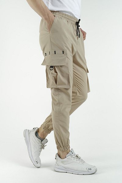Oksit Ανδρική φόρμα γυμναστικής Pietro Slim Fit Court Parachute στο κάτω μέρος με τσέπη Cargo