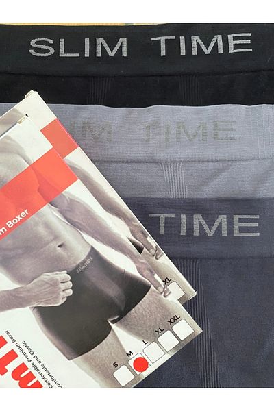 SLIM TIME SHAPER Ανδρικό μπόξερ Microfiber 6 τμχ Boxer Premium Eksra Άνετο χωρίς ραφή