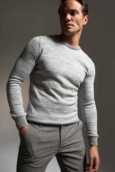 DeFacto Slim Fit Crew Neck Knitwear Sweater