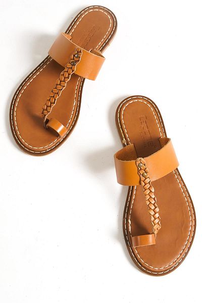 Capone Outfitters Capone Tan Women's Leather Slippers