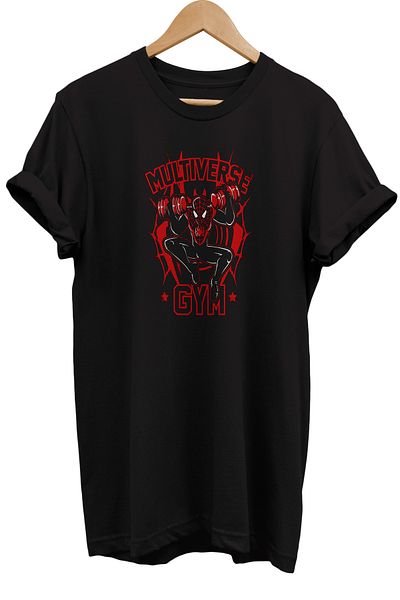 remonz Μπλουζάκι Spiderman Gym με στάμπα 100% βαμβακερό μπλουζάκι μεγάλου μεγέθους