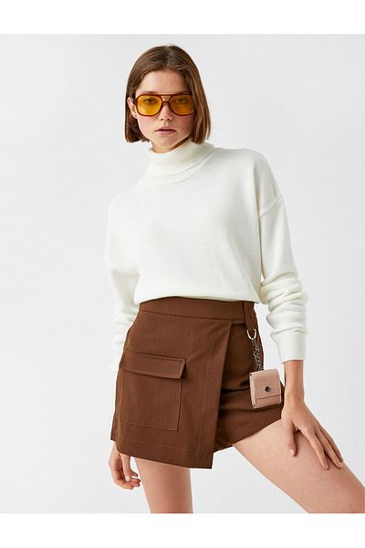 Koton Crop Sweater Turtleneck Long Sleeve