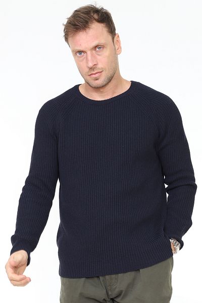 Matte Μαύρο πλεκτό πουλόβερ Roma Crew Neck Sustainable Production Thessaloniki Knit