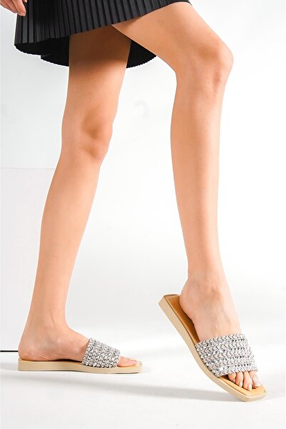 Capone Outfitters Capone Trock Single Strap Nut Silver Damen-Hausschuhe