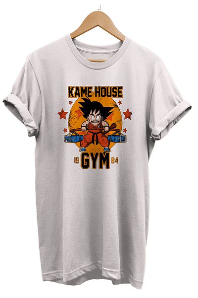 remonz Μπλουζάκι Dragonball Gym Printed 100% Βαμβάκι Oversize Μπλουζάκι Plus Size