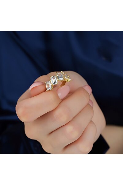 925KOLYE Baget Model Beştaş 925 Ayar Gümüş Gold Rengi